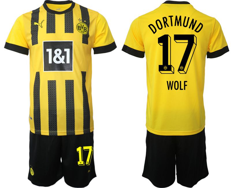 Men 2022-2023 Club Borussia Dortmund home yellow #17 Soccer Jersey